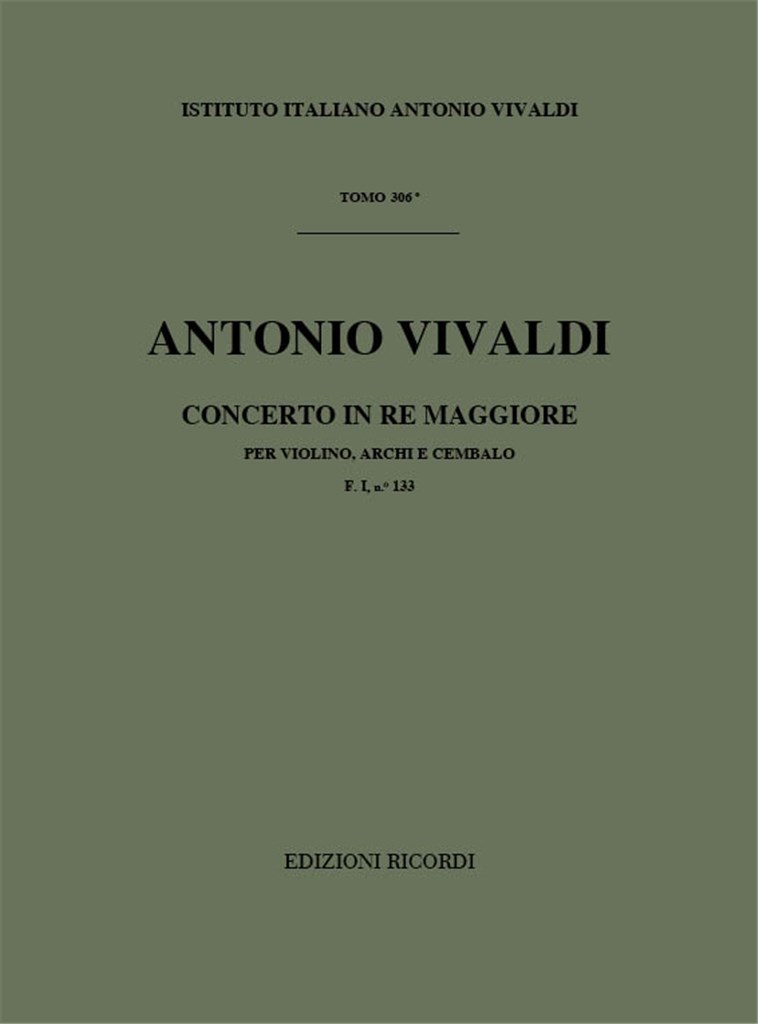 Concerti Per Vl., Archi E B.C.: In Re Rv 233